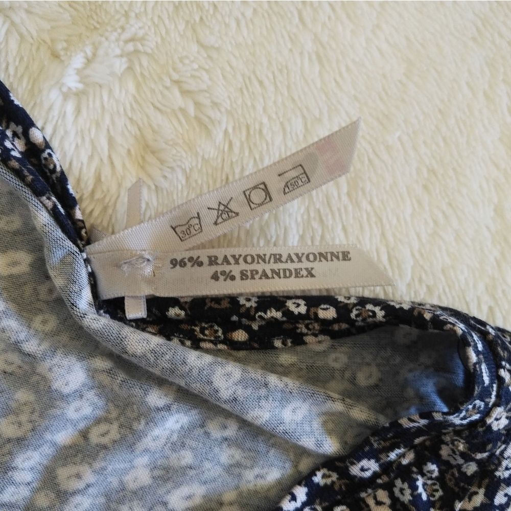 Jo & Co Jeans👖Navy Floral💐 Tank Top - NWT - Picture 6 of 11